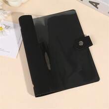 1pc A5 Transparent Soft PU Leather & PVC Loose-Leaf Notebook, Detachable Pages, Planner - Multicolor - View 6
