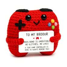 1 pieza Artesanía de ganchillo roja, regalo de energía positiva hecho a mano con tarjeta de felicitación festiva, decoración de escritorio creativa y regalo del Día de San Valentín para amigos y colegas. Adecuado para decoración de habitaciones, adornos de sala de estar, decoración de sala de estar, decoración de fiestas. También se puede usar para dar regalos, el Día de San Valentín, regalos del Día de Acción de Gracias, regalos para niñas y regalos casuales. Stitchkiva. No apto para menores. - Multicolor - Ver 11