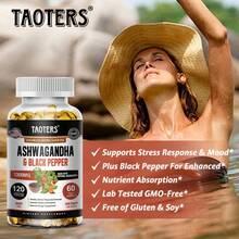 Ashwagandha 1300 Mg With Black Pepper, High Absorption, Stress Response Support Formula, 120 Softgels - 1瓶 - 查看 9