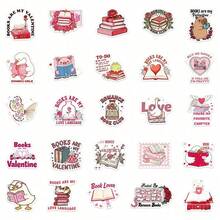 50 piezas de pegatinas con estilo de pergamino vintage, decoración DIY para el Día de San Valentín, Navidad, Año Nuevo en papelería, libros, tazas, equipaje, guitarra, casco, etc.