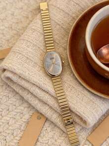 1 Stück/Set, ohne Geschenkbox, zierliche elegante Damenuhr, minimalistisch hochwertig elegant, verfeinertes Stahlarmband. Geeignet als Geburtstags-, Jahrestags- oder besonderes Geschenk für Freunde, Familie und Liebste. - Verschiedenfarbig - Übersicht 6