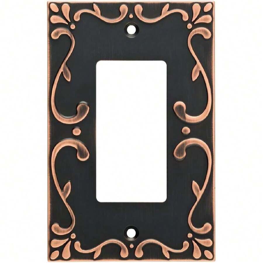 W35072-VBC-C - Placa decorativa para interruptor de pared, diseño clásico, color bronce,37180344 - Rosa Oxidada - Ver 1