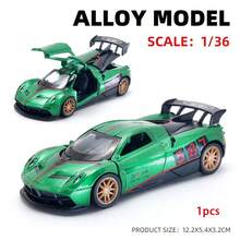 1:36 Scale Alloy Track Edition Sports Car Model - Highly Collectible, With Openable Doors And Pull-Back Action - Ideal For Gifts Or Decoration