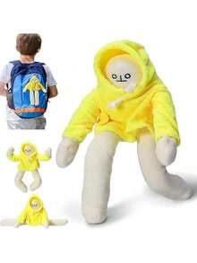 StyleTrendSELOVE Mu Hat Banana Man, 36cm Kawaii Peluche de Banana con Almohada de Peluche Magnética Intercambiable Juguete Divertido para Hombres Descompresión, Regalo de Cumpleaños para Niños y Niñas (14.17in) Calidad Premium Versión Mejorada - 36 cm / 14,17 pulgadas - Ver 9