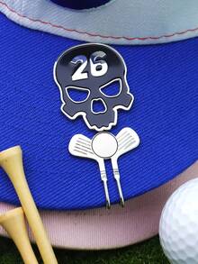 Herramienta de divot de golf 1-en-1 - Diseño de calavera - Marcador de bola de golf con clip para gorra - Accesorio duradero para el campo de golf - Regalo ideal para golfistas - Compacto y portátil para uso al aire libre - Herramienta de mantenimiento del campo de golf, herramienta de reparación de golf, accesorios de bolsa de golf, reparación de golf, conjunto de regalo de golf perfecto - Multicolor - Ver 12