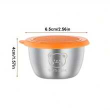 6-Piece Set, Stainless Steel Teddy Bear Sauce Cup With Lid, Reusable Leak Proof Plastic Lid Seasoning Cup, Salad Dressing Container, Barbecue Sauce Seasoning Plate Combination, Cheese Sauce Cup, Creative Tomato Sauce Cup, Kitchen Supplies - 6種不同顏色的醬料杯 - 查看 6