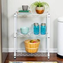 Honey-Can-Do Estantería Ajustable de 3 Niveles con Capacidad de Peso de 113 kg Color Blanco SHF-09619 Resistente estantería - Blanco - Ver 2