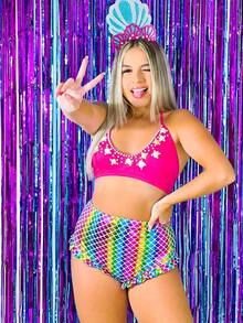 Carnival Costume - Boho Mermaid With Bare Back / Backless - Nhiều màu - Xem 3