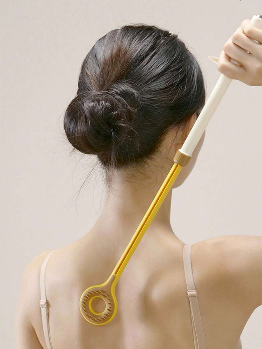 1pc Dual-Sided Extendable Back Scratcher, Multi-Functional Back Scratching Tool, Long Handle Home Itch Scratcher, Household Essential - Multicolor - View 1