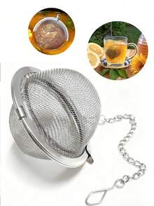 1个茶漏，香料球，金属茶漏，茶球，茶漏，网状茶漏，优质茶过滤器，网状茶过滤器，创意茶叶分离器，厨房配件，厨房工具，返校季