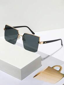 1 para klasycznych, dużych, modnych okularów damskich, w eleganckich, jednolitych kolorach, z poliwęglanu, modnych okularów, odpowiednich na każdą porę roku - Wielokolorowe - Zobacz 6