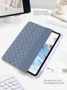 1个透明亚克力浅灰紫色波点图案平面保护壳，兼容iPad Mini 6/Mini 7/Air/Air 2/9.7/9代/10.2/10.5/Air 4/Air 5/10.9/Pro 11英寸/10代/11代(A16)/Air 11英寸(M2)-2024/Pro 11(M4) 2024，高透明度亚克力外壳，简约经典设计，产品不含触控笔，部分型号带有镜头框和三折支架，内置触控笔插槽 - 燻衣紫 - 查看 5