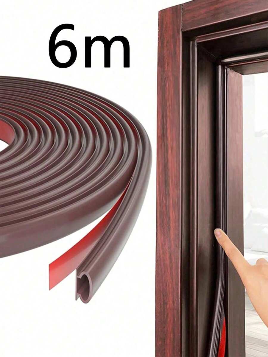 6m/Roll Door Seal Strip For Anti-Theft Door Gap Sealing Strip Windproof Wear-Resistant Self-Adhesive Strip / Soundproof & Collision- Weather Stripping Door Seal Soundproof Waterproof Insect Repellent Dustproof Windproof - Multicolor - View 1
