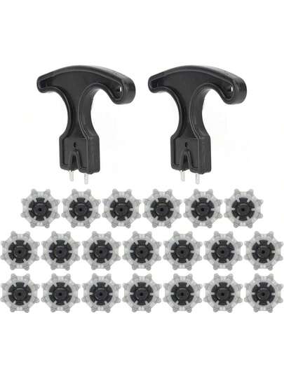 EstiloTbest Spikes Zapatos Golf,Clavos Para Zapatos,Repuesto De Clavos Para Zapatos De Y CríQuet,20 Piezas De Repuesto De Clavos De Con Extractor De Clavos,Tacos De AntideslizantesVersióN Mejorada