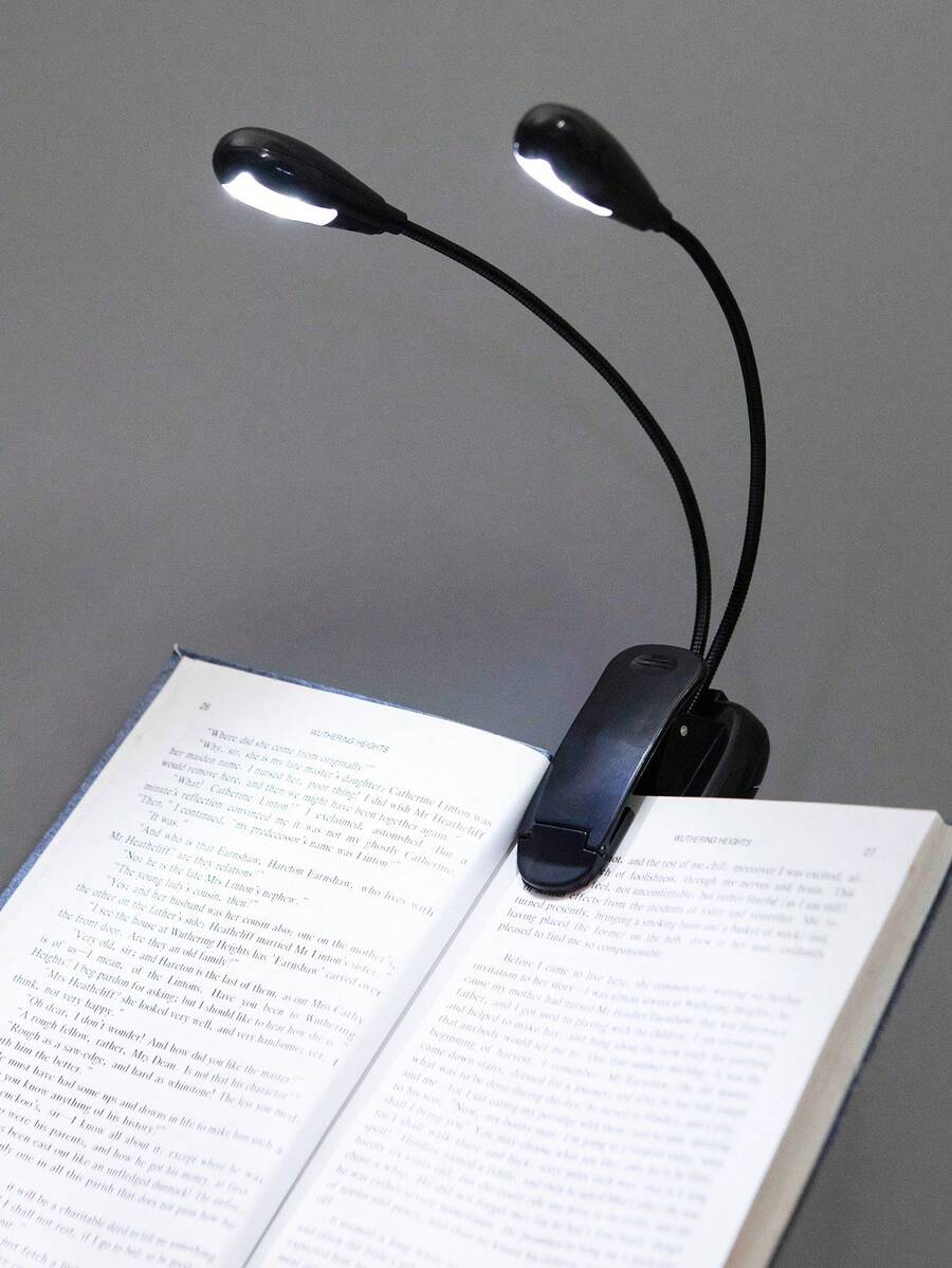 1Pack Clip On LED Book Lights, USB And AAA Battery Operated, Reading ...