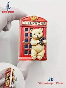 1 pezzo Magnete da frigo 3D con paesaggio mondiale, Orsetto della Germania Diario di viaggio + Cabina telefonica del Regno Unito Orsetto, Collezione souvenir di viaggio mondiale, Magnete decorativo da viaggio, Adatto per casa, ufficio, Souvenir di viaggio personalizzato Magnete da frigo, Decorazione per casa, cucina, stanza, ufficio, armadietto, regalo artigianale, souvenir per vacanze, piccolo regalo raffinato - Multicolore - Visualizzare 11