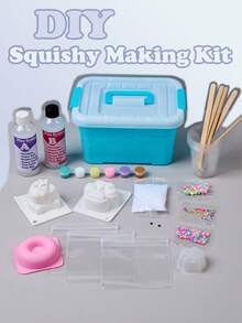 Taba 可爱软体造型套装，DIY 可爱软体制作套装，1:1 AB 液态硅胶，包含 4 个模具，制作你自己的超柔软捏捏乐，生日节日礼物派对小礼品，DIY 手工艺爱好者的理想之选 - set - 查看 2