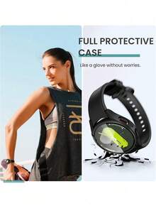 4 件装，运动休闲手表壳，兼容三星 Galaxy Watch 4/5/6/7 系列，40mm 和 44mm 表壳，触感细腻，防刮防摔，硬质 PC 外壳 + 高清玻璃屏幕保护膜，二合一表壳，时尚便捷，男女通用智能手表壳，4 种颜色可选。 - 玫瑰金+玫瑰粉+透明+黑色 - 查看 7