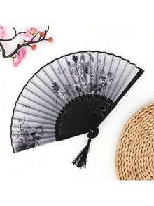 Antique Folding Fan, Bamboo Fan, Chinese Silk Fan, Chinese Role-Playing Fan, Dance Fan, Mask Fan, Handheld Bamboo Silk Folding Fan, Clothing Accessories, Dance Performance Props, Classic Ancient Chinese Pattern Folding Fan, Japanese Landscape Dance Performance Fan, Disco Fan, Charming And Elegant Retro Style Of China And Japan, Best Gift For Women,Spring Summer Picks,Brides Maid Gifts,Room,Bedroom Deccor,Bedroom Deccor,Beach,Travel,For Men,For Women,Vacation - Multicolor - View 19