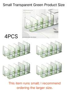 4pcs Transparent Wardrobe Storage Bags, Detachable Closet Organizer Shelves For Bedroom, Bathroom, Office, Space-Saving Storage Racks, Car Storage Drawers, Suitable For Clothes, Socks, Underwear, Desk File And Bookshelf, Great For Back To School - Clear - View 23