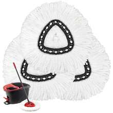 3 Pack Spin Mop Replacement Heads, Compatible With O-Ceda Easywring Spin Mop Heads Replacements, Microfiber Mop Refills For Easy Cleaning And Machine Washable - 彩色 - 查看 6