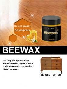 木材护理抛光蜂蜡，家具翻新增亮去污抛光护理蜡 - 1件裝 - 查看 4