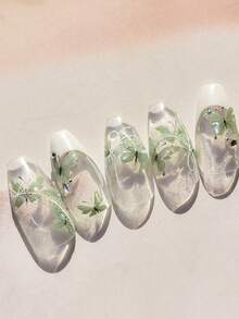 1 szt. błyszczące zielone motyle, wyjątkowe zwierzę, owad, monarcha, lot, naklejki na paznokcie, 5D, zdobienie paznokci, natura, urzekające, eteryczne, samoprzylepne paznokcie, dla kobiet, wyrafinowane, DIY, naklejki do manicure - Wielokolorowe - Zobacz 9