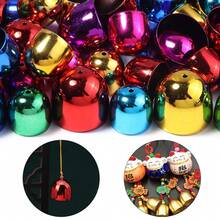 10/20/30/50 件/包铁真空电镀糖果色圣诞铃铛 DIY 圣诞串珠吊坠，炫彩铃铛圣诞树装饰手工 DIY 手链项链手机钥匙链吊坠配件