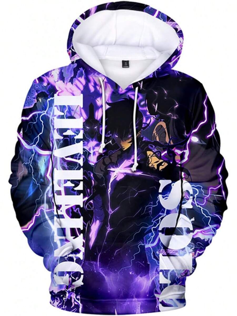 ISaikoy Anime Leveling Hoodie Sweatshirt Sweater Pullover Hooded - Multicolor - View 1