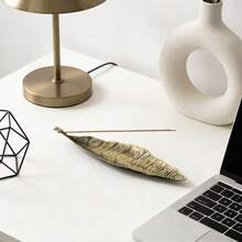 古董菩提叶合金创意香炉，日式叶形卧式香炉，家用叶形香薰香插摆件