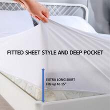 1件装多色防水床垫保护套，防水床垫罩