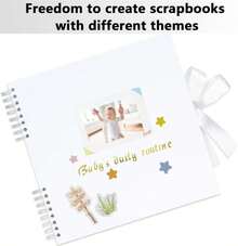 Vienrose Large Scrapbook 12x12 Inch, Photo Album Scrapbook DIY White Thick Kraft Paper Memory Book, Scrap Book Photo Albums For Couple Baby Wedding Family - ColorF - View 6