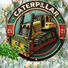 CATERPILLAR Bulldozer Metal Sign 8x12 Inch Retro Wall Decor, Industrial Vintage Garage Bar Man Cave Plaque, Heavy Duty Tin Sign - 彩色 - 查看 8