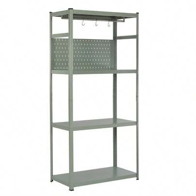 スチールラック オープンラック 可動棚 分割可能 大容量 オープンシェルフ 収納ラック キッチンラック 棚 食器棚  収納ラック 棚 物置 作業台 倉庫用 ボトル不要 幅80cm×奥行40cm×高さ168cm