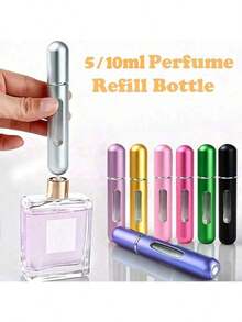 5/10ml Perfume Atomizer Spray Bottle, Single Packaging, Shiny Pink Perfume Bottle Spray Fragrance Pump Atomizer Bottle, Suitable For Travel, Living Room, Bedroom, Bathroom, House Decor, Travel Accessories, Wedding, Party, Birthday, Gifts For Men, Mom, Dad, Friends, New Year, Accessories, Fun Gifts PH3E - Nhiều màu - Xem 4
