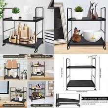 SUIOO Organizador De Mostrador De 2 NivelesOrganizador De Maquillaje De Gran Capacidad para Mesa para Guardar Cosméticos Vajilla Fragancias. 2 Niveles Cuadrados - 2 niveles en forma de abanico - Ver 7