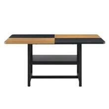 Rectangular Dining Table In Industrial Design, 160x90x76 Cm, For 4-6 People, Brown/Black, With Multifunctional Storage Shelf, For Living Room, Kitchen & Dining Area. - 黑色 - 查看 10