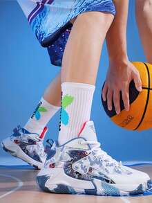 四季皆宜的休闲运动鞋、青少年篮球鞋、校园学生休闲运动鞋、跑步鞋、篮球鞋，耐磨防滑 - 藍色 - 查看 4