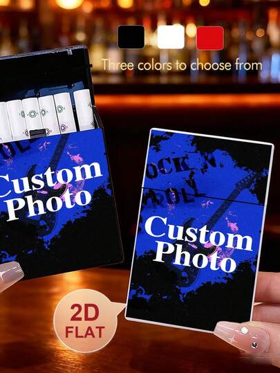 1 pieza Estuche de cigarrillos personalizado, regalo adecuado para fumadores, estuche de cigarrillos personalizado (cigarrillos no incluidos, solo el estuche) como regalo para él, regalo de Navidad