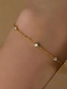 Sterling Silver Temperament Versatile Bubble Small Diamond Bracelet Niche Jewelry Simple Round Hand Jewelry Personalized Accessories - Bubble Bracelet - View 10