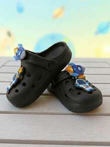Babuche L1 R Children's Sandal Boy's Astronaut Character Rocket Non-Slip Soft - màu đen - Xem 2