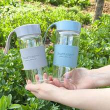 高品质塑料吸管水瓶，适合学生，ins风，防漏，耐热，简约清新设计，男女皆宜，节日礼物