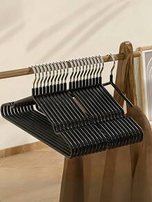 10/20pcs Plastic Coated Metal Non-Slip Clothes Hangers, Suitable For Bathroom, Bedroom, Closet, Wardrobe, Home, Dorm, Bedroom Organizer - Multicolor - View 1