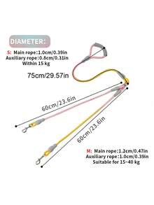 2-In-1 Ombre Dog Leash, Lightweight Soft Handle Dual Dog Leash For Small/Medium Dogs, Anti-Escape Walking Leash - Multicolor - View 8