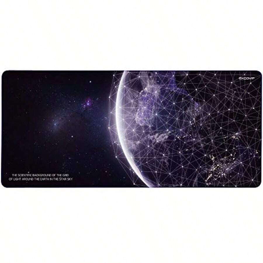 excovip Mouse Pad para Juegos Superficie Lisa de una Gran Alfombra de Goma Antideslizante a Mouse Pad Tapetes para Mouse Complements para Mouse Red del planeta-90*40cm 6672 - Planeta de rescate - Ver 1