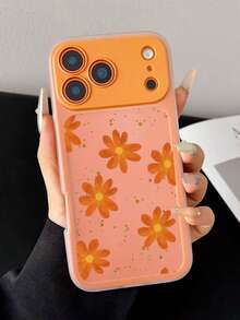 1个橙色花纹二合一磨砂半透明TPU外壳+橙色边框PC内壳，2mm厚防摔手机壳，兼容 17/17 Pro/17 Pro Max/Air/13/14/15/16/15 Pro/16 Pro Max/14 Pro Max - 彩色 - 查看 5