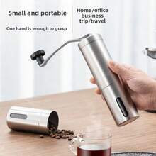 1pc Stainless Steel Manual Coffee Grinder, Portable Fine Grinding, Suitable For Pour Over, Home/Outdoor/Travel Use - Multicolor - View 12