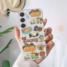 Funda de Teléfono de Perro Salchicha para Samsung Galaxy A02 A03S A04 A05S A06 A13 A14 A15 A16 5G A21S, Funda Transparente de Caricatura a Prueba de Golpes, Cobertura Completa A22 A23 A24 A25 A32 A34 A35 A50 A52 A53 A54, Funda de Teléfono A55 A73 S21 Ultra S22 Plus S23+ S24 FE, Funda Creativa Simple a Prueba de Golpes y Suave LGLA - Colores mixtos - Ver 3
