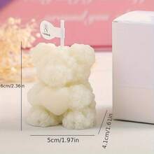 1pc Teddy Bear Scented Candle Gift Set, Heart-Shaped Design, Suitable For Confession, Birthday, Home Decor, Party, Dining Table, Holiday Gift, Gift Box, Banquet, Festival Celebration, Atmosphere Lighting, Graduation Gift And More Occasions - Multicolor - View 12