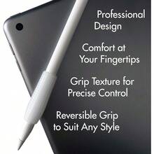 Omni Grip - Paquete de 6 agarres de alta calidad perfectos para Apple Pencil Apple Pencil 2 Stylus bolígrafos y lápices - Por supuesto - Ver 3